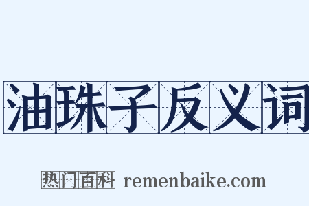 油珠子反义词是什么意思的图片